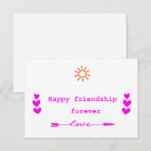 Glückliche Freundschaft für immer Dankeskarte (Vorne/Hinten)