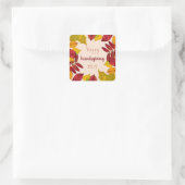 Glückliche Freundschaft mit Herbstleaves Quadratischer Aufkleber (Tasche)