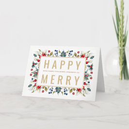 Glückliche fröhliche Feiertags-Gruß-Karte Feiertagskarte