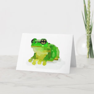 Glückliche Frosch-Aquarell-Gruß-Karte Karte