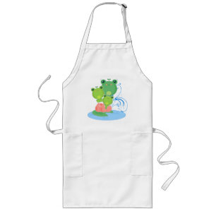Glückliche Frosch-Küchen-Schürze Lange Schürze