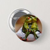 Glückliche Frösche Button (Vorne & Hinten)