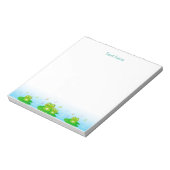 Glückliche Frösche Einfaches Notizbuch Notizblock (Rotiert)