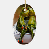 Glückliche Frösche Keramikornament (Rechts)