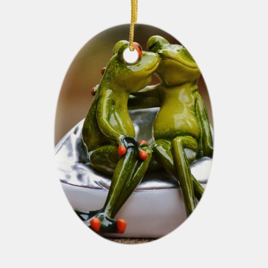 Glückliche Frösche Keramikornament (Vorne)