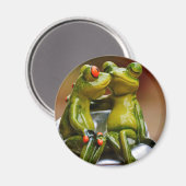 Glückliche Frösche Magnet (Vorderseite/Rückseite)
