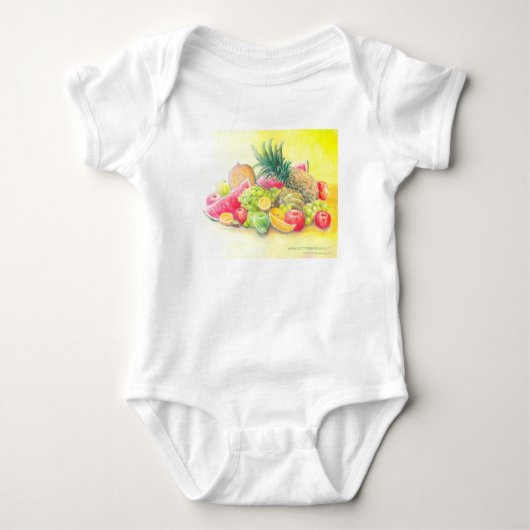 Glückliche Früchte Baby Strampler (Vorderseite)