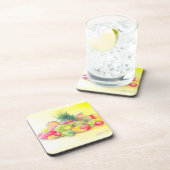 Glückliche Früchte Getränkeuntersetzer (Rechte Seite)