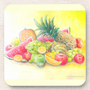 Glückliche Früchte Getränkeuntersetzer