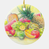 Glückliche Früchte Keramik Ornament (Hinten)