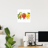 Glückliche Früchtefreunde Poster (Heimbüro)