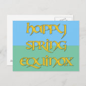 Glückliche Frühlings-Äquinoktikum-Postkarte Postkarte (Vorne/Hinten)