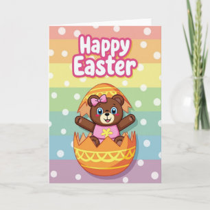 Glückliche Frühlingsbär-Karte Karte