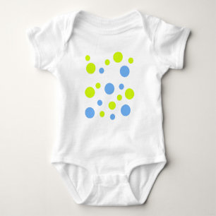 Glückliche Funky Gelbe Blaue Blasen Baby Strampler