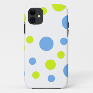 Glückliche Funky Gelbe Blaue Blasen Case-Mate iPhone Hülle