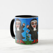Glückliche Funky Preachin Nonne - Tasse (Vorderseite Links)
