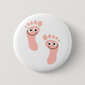 Glückliche Füße Button (Vorderseite)