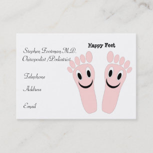 Glückliche Füße Chiropodist Geschäftskarte Visitenkarte