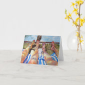 Glückliche Füße Karte (Gelbe Blume)