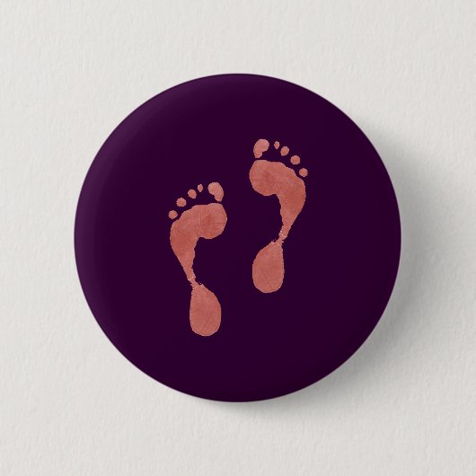 Glückliche Füße Knopf- Button (Vorderseite)