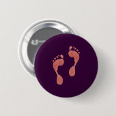 Glückliche Füße Knopf- Button (Vorne & Hinten)