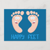glückliche Füße Postkarte (Vorderseite)