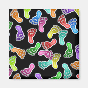 Glückliche Füße Tapeten- Magnet