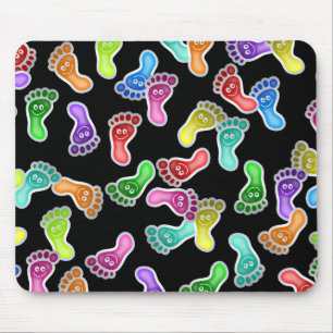Glückliche Füße Tapeten- Mousepad