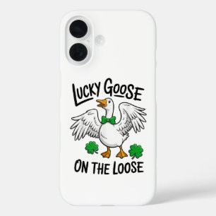 Glückliche Gans auf freiem Fuß Lustige Gans Shamro iPhone 16 Hülle