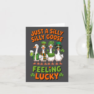 Glückliche Gans St. Patricks Tag Irisch Lustig Nie Karte