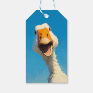 Glückliche Gans unter blauem Himmel Geschenkanhänger