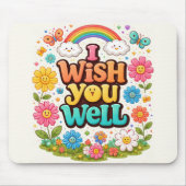 Glückliche Gänseblümchen und Regenbogen Mousepad (Vorne)