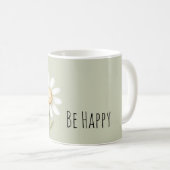 Glückliche Gänseblümchenblume Kaffeetasse (VorderseiteRechts)