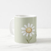 Glückliche Gänseblümchenblume Kaffeetasse (Vorderseite Links)