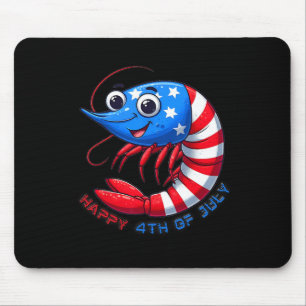Glückliche Garnelen feiern 4. Juli Kinder Männer F Mousepad