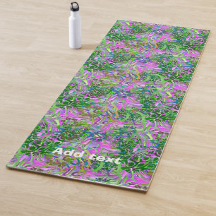 Glückliche Gartenatmosphäre Florale abstrakte Kuns Yogamatte