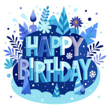 Glückliche Geburtstag Blau- und Lila-Partybecher