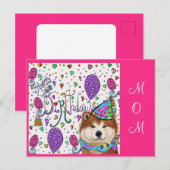 GLÜCKLICHE GEBURTSTAG-MAMA POSTKARTE (Vorne/Hinten)