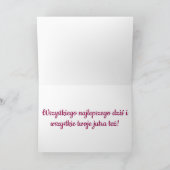 Glückliche Geburtstag-Sto Lat-Karte Karte (Innenseite)