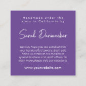 Glückliche Geburtstaggalaxie Liebe Sie Schmuckkart Begleitkarte (Rückseite)