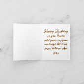 Glückliche Geburtstaggiraffe Folklorekarte Dankeskarte (Innenseite)