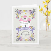 Glückliche Geburtstags-Prinzessin Grußkarte Karte (Gelbe Blume)