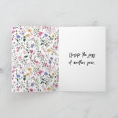 Glückliche Geburtstags-Wildblumen mit Zipper Karte (Innenseite)