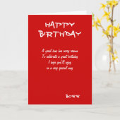 Glückliche Geburtstagsboss Grußkarten Karte (Gelbe Blume)