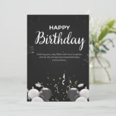 Glückliche Geburtstagsfeier Einladung (Stehend Vorderseite)