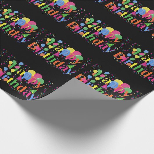 Glückliche Geburtstagsfeier Geschenkpapier (Ecke)