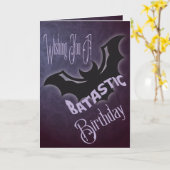 Glückliche Geburtstagsfeier Halloween Bat Celebrat Karte (Gelbe Blume)