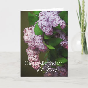 Glückliche Geburtstagsfeier Mama Lila Lilac Bouque Karte