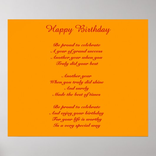 Glückliche Geburtstagsfeier Poster (Vorne)