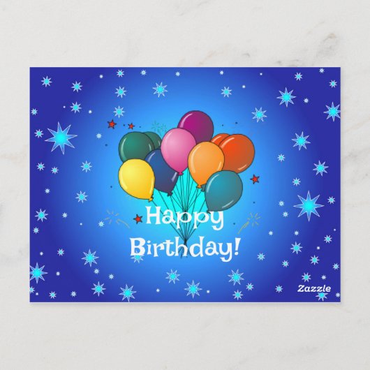Glückliche Geburtstagsfeier Postkarte (Rückseite)